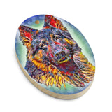 German Shepherd II, Wooden ornament/magnet