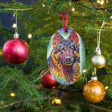 German Shepherd II, Wooden ornament/magnet